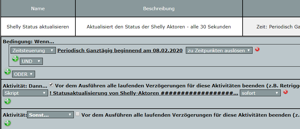 Shelly Status Aktualisierung in der HomeMatic