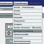 Einstellungen -> Benutzerverwaltung