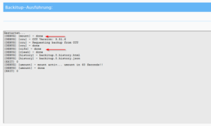 Erfolgreiches Backup der HomeMatic