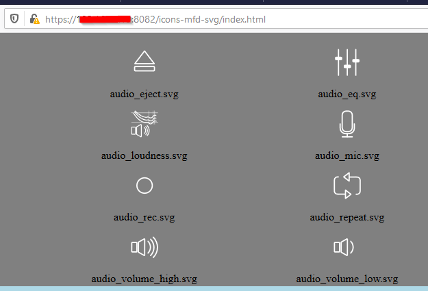 Mfd icons Übersicht im Browser öffnen