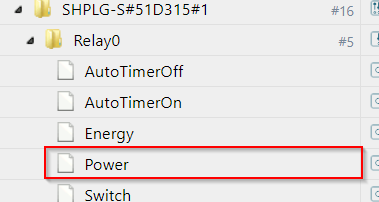 Datenpunkt des Shelly Plug S